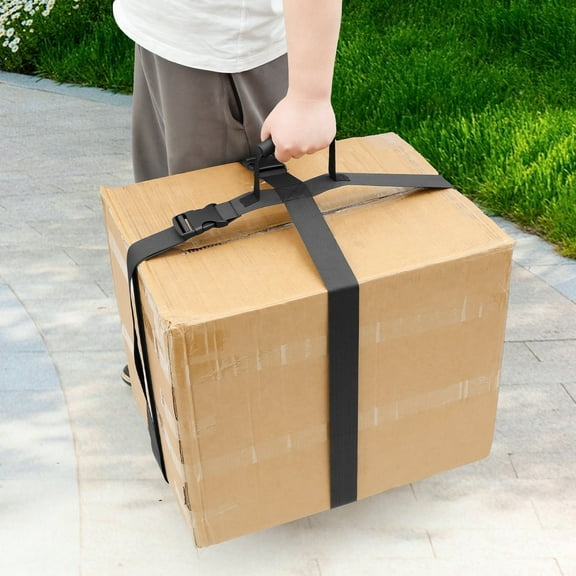 NUAHRHY Box Carrying Strap with Handle 74.8/118.11 Inch Adjustable Cross Style Box Straps Handheld Carry Belts for Safely Moving and Lifting Luggage