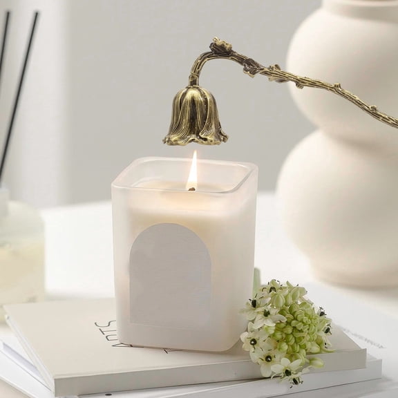 NUAHRHY Candle Snuffer, Retro Style Flower Shape Wick Flame Snuffer, Floral Candle Extinguisher Candlesnuffer Accessory for Candle Lovers