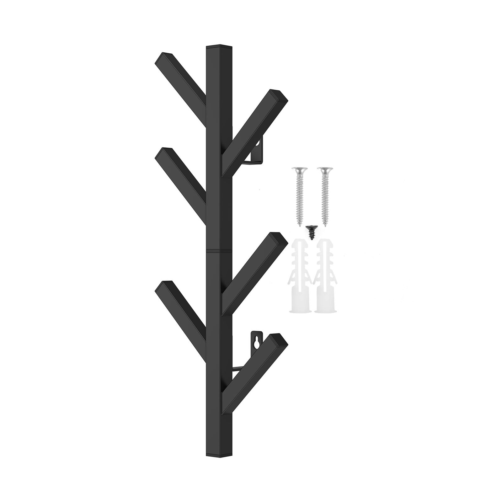Grusce Clothes Tree Stand Metal Vertical Hat Rack for Wall Easy to ...