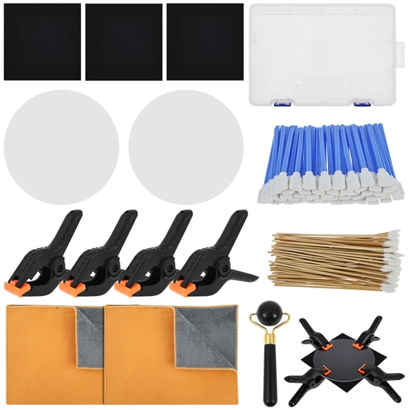 Grusce Complete Trading Card Maintenance Kit, Card Flattening and Cleaning Set with Spring Clamp Acrylic Sheet for Collectible