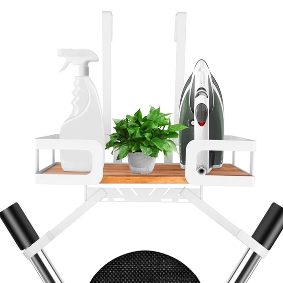FUYGRCJ Over The Door Ironing Board Holder, Wall Mount Hanger, Sewing Organization, T & V Shaped Space Saving Iron Holder, for laundry Room Decor and Accessories, Organization and Storage