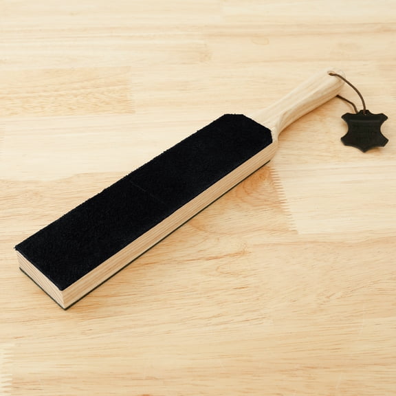 Grusce Double Sided Diamond Leather Strop for Sharpening Practical Leather Strop Kit Portable Stropping Block Stropping Compound for Woodworking Chisels