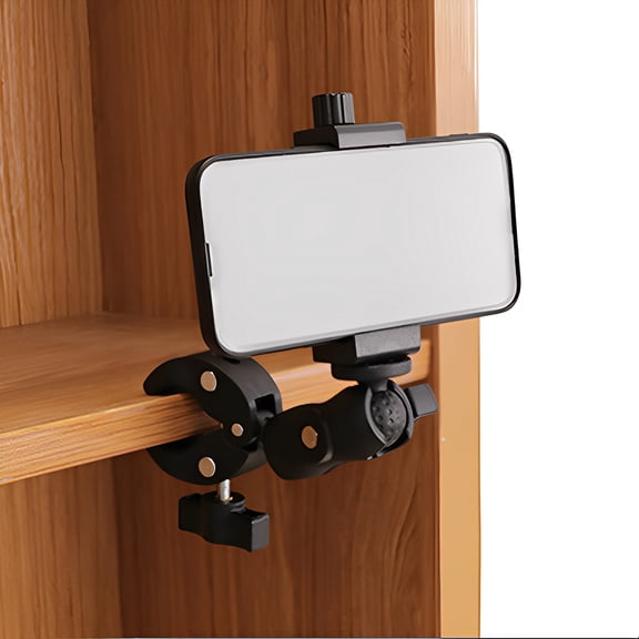 Grusce Double Super Clamp Mount with 360° Magic Socket Arm, Chair Umbrella Clamp Camera Pole Clamp, Adapter for Monitor Photo Studio Light Stand Photography Reflector