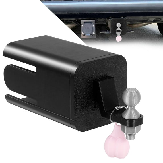 Grusce Funny Trailer Hitch Cover Novelty Trailer Hook Cover with Tiny Nuts Waterproof Plastic Towing Hitch Covers Personalized Trailer Hitch Covers Prank Gift Trucks Accessories for Truck