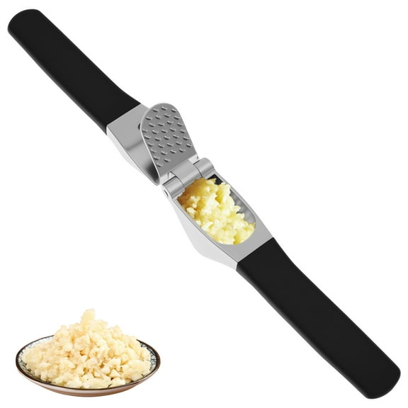 Grusce Garlic Press, Garlic Mincer Ergonomic Ginger Squeezer with Non Slip Handle, Reusable Ginger Cutter, Premium Garlic Mincer Tool, Rust-Proof, Dishwasher Safe Garlic Crusher