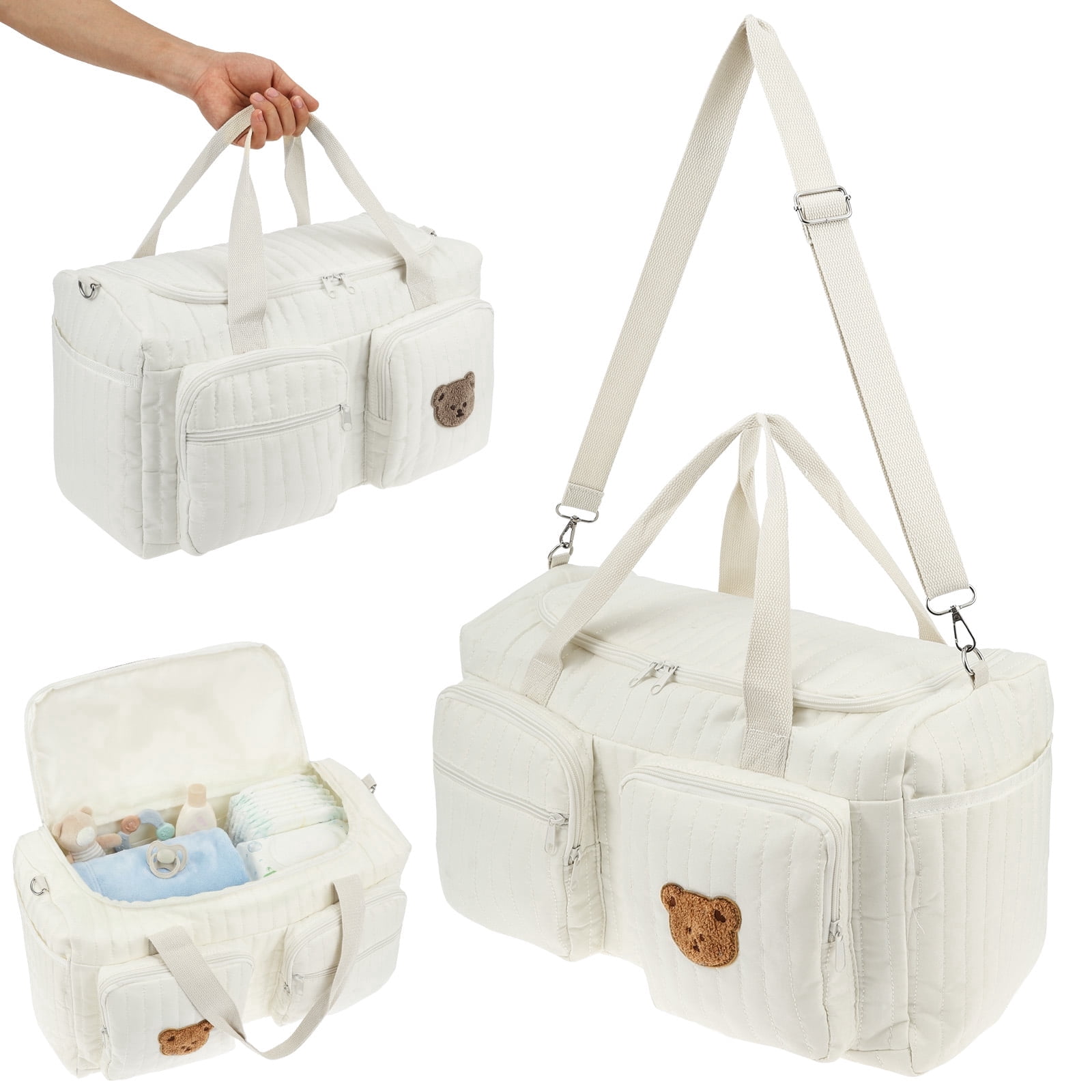 NUAHRHY Hospital Maternity Bag Large Capacity Duffel Tote Diaper Tote Bags with Shoulder Strap and Multiple Pockets Multipurpose for Travel Labor Delivery