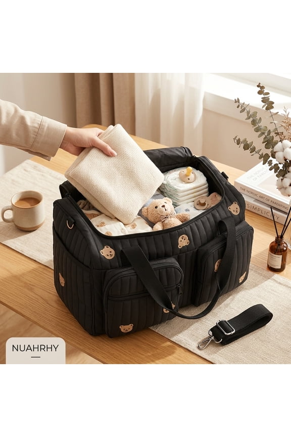 Large Capacity Maternity Hospital Bag, Waterproof Travel Diaper Tote, Multi-Compartment Labor and Delivery Bag for Newborn Essentials, Lightweight Carry-All