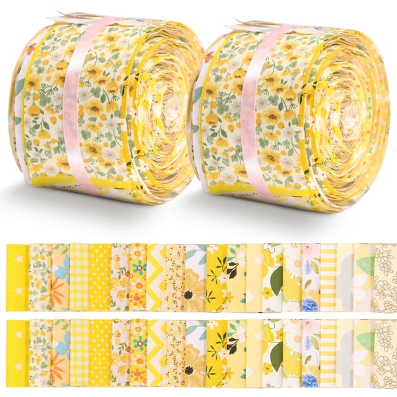 NUAHRHY Jelly Roll Fabric 20 Assorted Floral Prints 80 Pieces Cotton Jelly Roll Fabric Strip 2.6 x 39.3 Inches for Quilting and Sewing