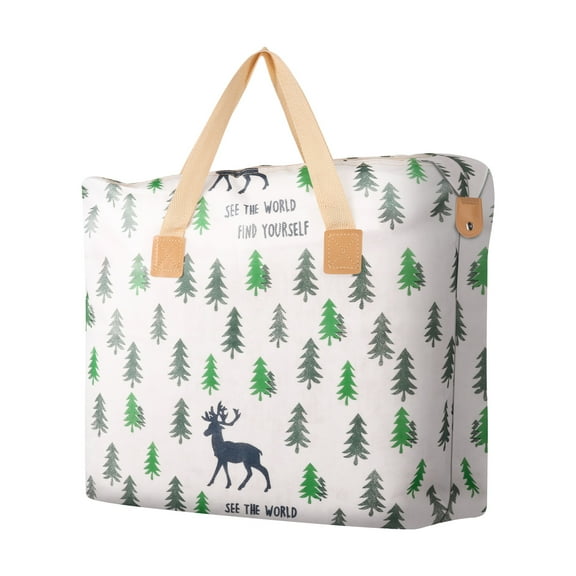 Grusce Oxford Cloth Large Packing Bag, Waterproof Large Moving Bag, Strong Load Bearing Clothes Organizer with Zipper Dustproof for Cabinet