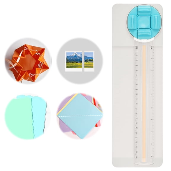 Grusce Paper Cutter with Sideways Ruler for Craft, Paper Trimmer Cutting on Thin Vinyl Film Thick Cardboard for Scrapbooking Greeting Card Coupon Label Cardstock Making