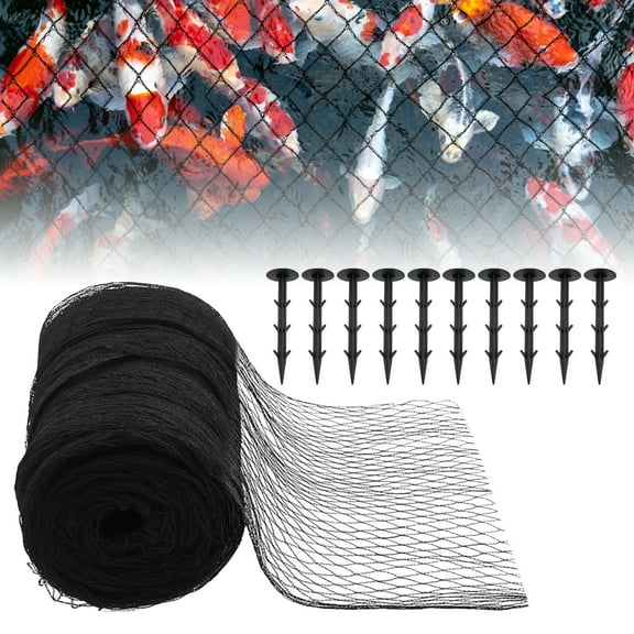 Grusce Pond Netting Cover PE Protective Netting Elasticity Protective Mesh Cover Thickened Pond Safety Net Cuttable for Poultry