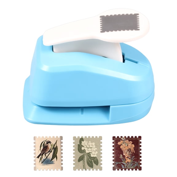 Grusce Postage Stamp Puncher Rectangular/Square Precise Stamp Hole Punch Tool Portable Paper Punch for DIY Crafting Scrapbooking Greeting Card