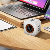 Grusce Rotating Productivity Timer, 5, 25, 10, 50 Minutes Preset, Desk Cube w/Gravity Sensor for ADHD, Mute Functions, Ideal for Work, Study, Kitchen, Back to School