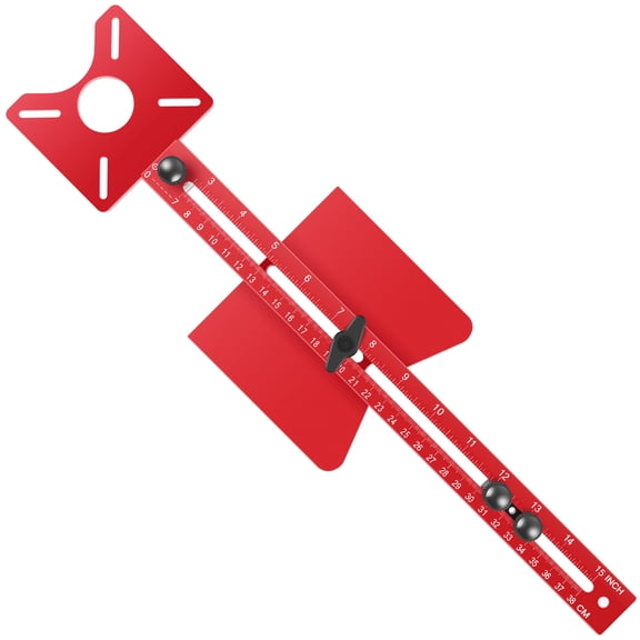 Grusce Router Milling Groove Bracket Aluminum Alloy Router Circle Cutter Jig Professional Woodworking Cabinet Jig Router Template Precise Trimming Machine Router Jig for Trimmer