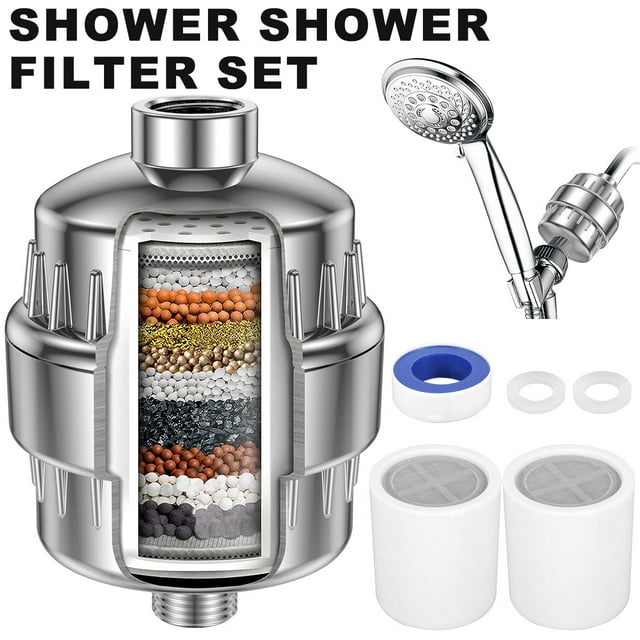 Grusce Shower Filter 20 Stage Showerhead Filter for Hard Water Shower