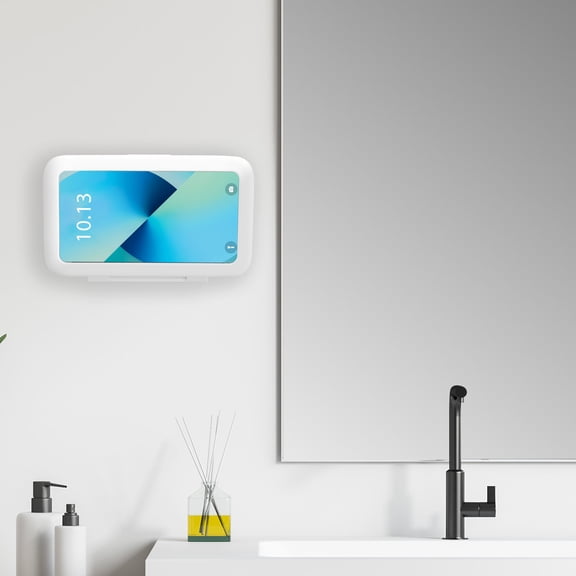 Grusce Shower Phone Holder Set Versatile Cellphone Stand Waterproof Wall Mount Cell Phone Holder Adjustable Rotary Shower Phone Stand Case Kit for Home Bathroom