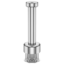 Grusce Stainless Steel Meat Tenderizer Tool with 21 Sharp Needles, Meat Tenderizer Mallet for Chicken and Beef, Tenderizing Steak, Beef, Fish, Pork, Barbecue, Marinating Prep Tool for BBQ Kitchen