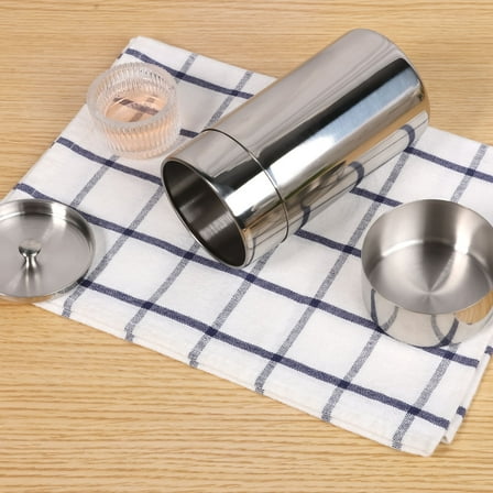 Grusce Stainless Steel Tea Canister Double Seal Coffee Bean Storage Container with Lid Portable Sugar Can for Loose Tea Seasoning