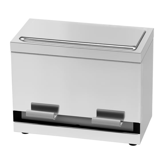 Grusce Straw Dispenser Holder, Sturdy Straws Dispenser Organizer with Metal Lid, Versatile Stainless Steel Straws Can Holder for Restaurant