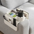 thumbnail image 1 of FUYGRCJ Sturdy Sofa Armrest Tray with Side Pocket, Silicone Sofa Couch Cup Holder, Easy to Install Silicone Armchair Cup Holder for Living Room, 1 of 11