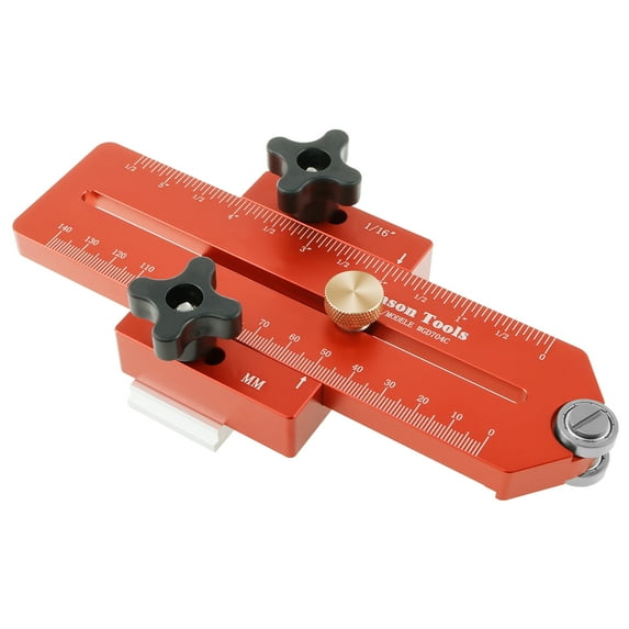 Grusce Thin Rip Table Saw Jig Aluminum Alloy Table Saw Jig Guide Tool Adjustable Woodworking Band Saw Jig Safe Table Saw Fence Guide Table Saw Accessories for Table Saw Band Saw