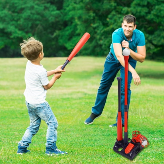 Grusce Toddler Baseball Set Kids Baseball Training Set Indoor Outdoor Play Sports Toy Kit for 3-6 Years Old Toddlers Present