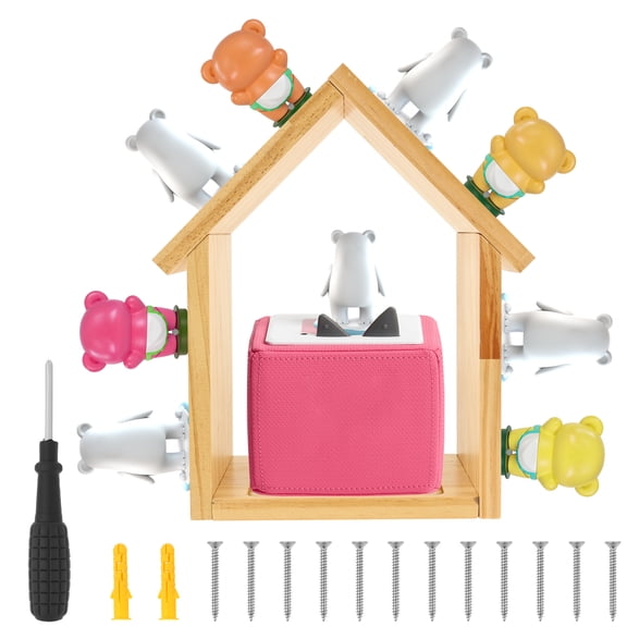 Grusce Tonies Shelf for Toniebox, Tonie Figures Characters Storage Shelf, Magnetic for Creative Tonie Box, Wooden Wall Floating Shelf, House Shape