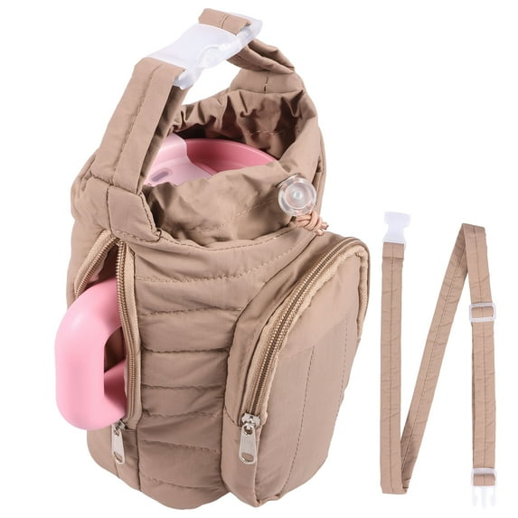 Grusce Water Bottle Carrier Bag, Water Cup Crossbody Bag, Bottle Holder Carrier with Removable Adjustable Strap for 18 to 64 oz Cup