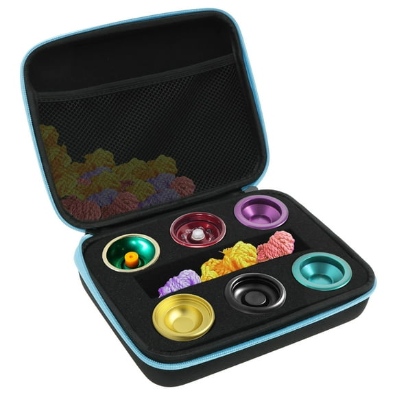 Grusce Yoyo Ball Storage Bag, 6 Holes Yoyo Carry Case with Handle, Lightweight Outdoor Equipment Protective Bag for Daily Training