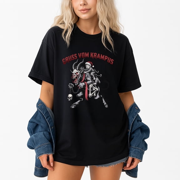 Gruss Vom Krampus Christmas T-Shirt – Holiday Folklore Theme – Christmas Celebration Wear
