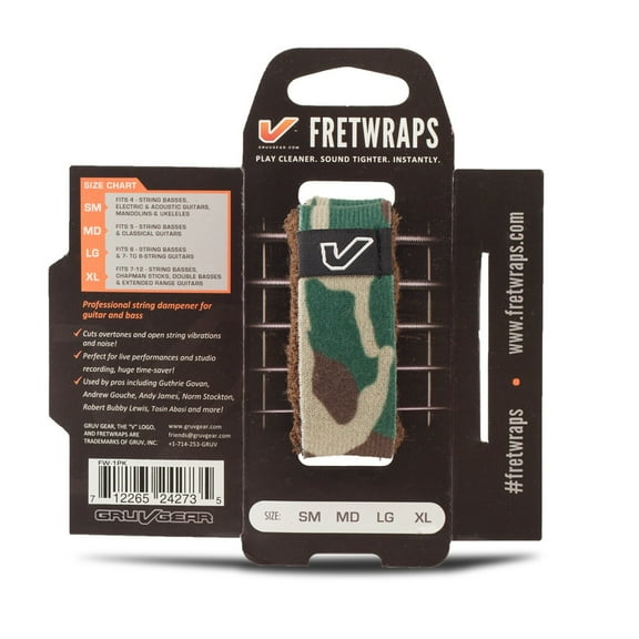 Gruv Gear FW-1PK-CMG-MD Medium Fretwraps 1-Pack String Muter Camo