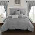 thumbnail image 1 of Gruyeres 20 Piece Comforter Set Ruffled Ruched Designer Bedding, 1 of 6