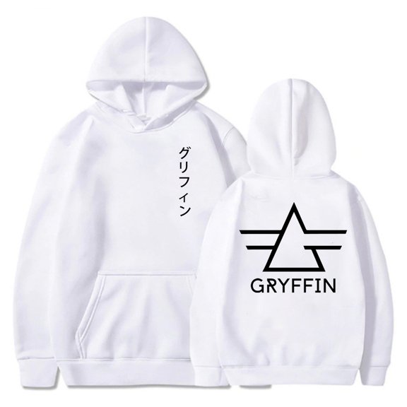 Gryffin Katakana Hoodie Long Sleeve Streetwear Women Men Hooded Sweatshirts