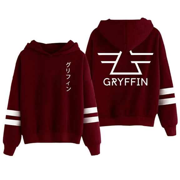 Gryffin Katakana Hoodie Pocketless Parallel Bars Sleeve Streetwear Women Men Hooded Sweatshirt