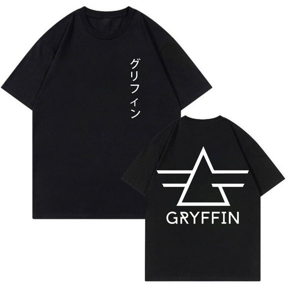 Gryffin Katakana T-shirt Crewneck Short Sleeve Cotton Tee Women Men Streetwear Tops
