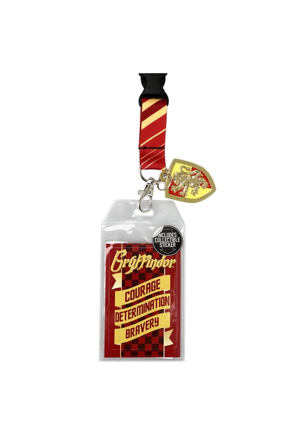 Gryffindor Characteristics Tie Inspired Sublimation Print Metal Enamel Charm OSFA