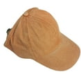 thumbnail image 1 of Gsakboxl 2026 Unisex Men Women Washed Cloth Half Top Ponytail Baseball Cap Adjustable UV Sunscreen Peaked Hat for Cycling Workout Daily Travel Bucket Hat Yellow One Size, 1 of 2