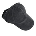thumbnail image 1 of Gsakboxl 2026 Unisex Men Women Washed Cloth Half Top Ponytail Baseball Cap Adjustable UV Sunscreen Peaked Hat for Cycling Workout Daily Travel Skull Cap Black One Size, 1 of 2