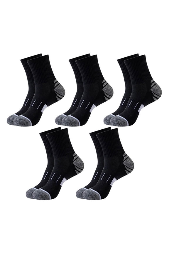 Ankle Socks 5 Pairs Low Cut Running Basketball Socks with Heel Tab, Shock Absorbent Breathable Sweat Wicking Athletic Ankle Socks