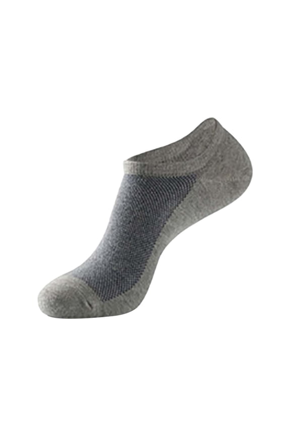 Ankle Socks Men Plus Size Pure Cotton Boat Socks Oversized Wide Fit Cotton No Show Socks For Spring Summer All Seasons Grey