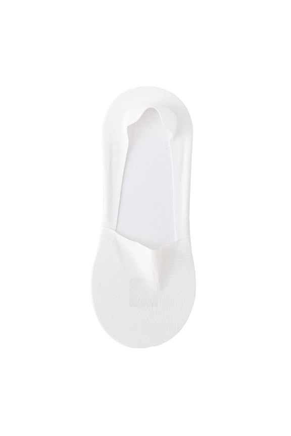 Ankle Socks Plus Size Men Ice Silk Anti-Slip Invisible Boat Socks Four Seasons Rubber Cotton Short Socks White