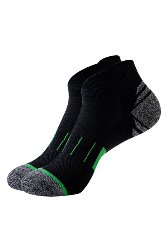 Ankle Socks Unisex Terry Bottom Ankle Athletic Socks Shock Absorbing Sweat Wicking Sport Socks for Basketball Marathon Running Badminton Fitness