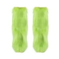 thumbnail image 1 of Gsakboxl Ankle Socks Women Furry Imitation Fur Slimming Long Boot Leg Warmers Windproof Thermal Foot Covers Green, 1 of 9
