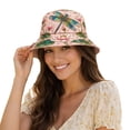thumbnail image 1 of Gsakboxl Beach Hat Women Nature Botanical Digital Print Bucket Hat Lightweight Casual Garden Morning Baseball Cap Korean Style Outdoor Travel Sun Hat, 1 of 5