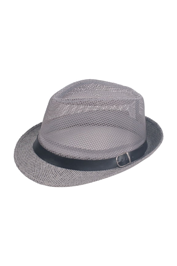 Bucket Hat Men Hollow Mesh Breathable Wide Brim Sun Hat Two Styles Optional Fedora Jazz Hat Mature Elderly Outdoor Sun Dress Hat Grey