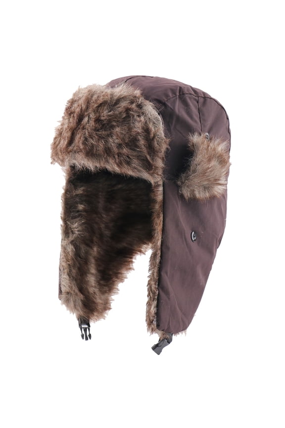 Bucket Hat Men Thunderhead Waterproof Windproof Ski Trapper Cap Cold Weather Ear Flap Baseball Hat Brown