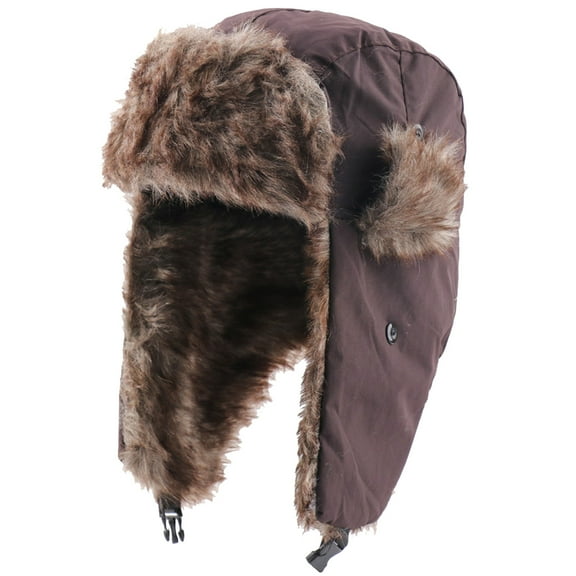 Gsakboxl Bucket Hat Men Thunderhead Waterproof Windproof Ski Trapper Cap Cold Weather Ear Flap Baseball Hat Brown