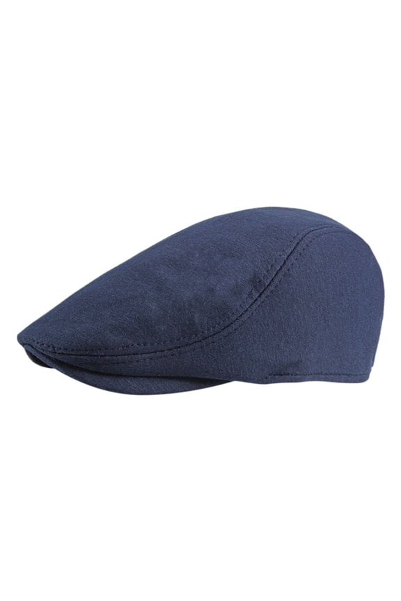 Bucket Hat Men’s Spring Autumn Solid Color Knitted Newsboy Cap, Soft Comfortable Cabbie Hat for Daily Wear