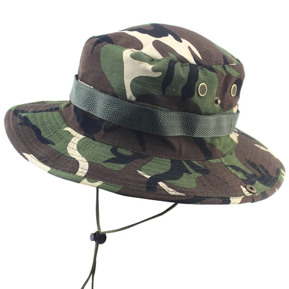 Gsakboxl Bucket Hat Unisex Adjustable Camouflage & Solid Color Boonie Fisherman Hat Windproof Breathable Outdoor Sun Visor Nepalese Cap For Men Mountain Climbing Fishing Camping Hunting Multicolor