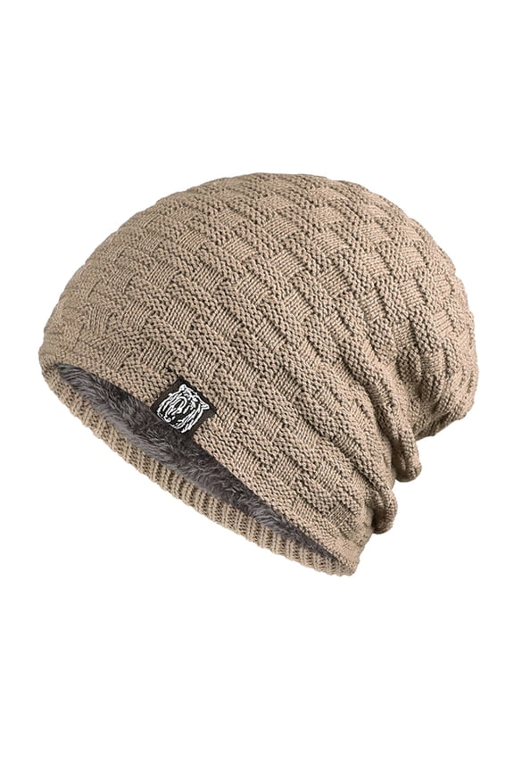 Bucket Hat Unisex Couple Foldable Handmade Ear Flap Warm Wool Knitted Slouchy Hat Windproof Cold Resistant Sweat Wicking Thermal Beanie For Men Women Autumn Winter Daily Outdoor Travel Khaki